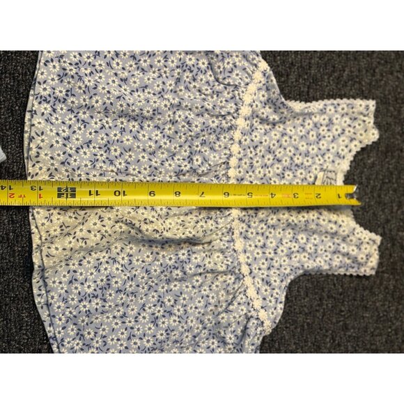 VTG Little Lass Girls 4T 2-Pcs Matching Outfit Baby Blue 90's Floral Lace Retro - Picture 11 of 13